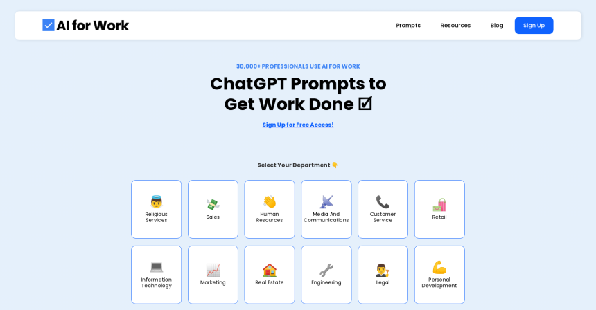 AIforWork ChatGPT prompts to get work done